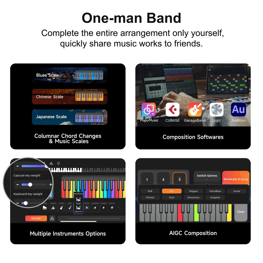 image-PopuPiano Smart Portable MIDI Keyboard Smart Piano