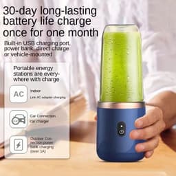 image-Portable Juicer Blender 300ml Electric Fruit Juicer USB Charging Lemon
