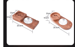 image-2 In 1 Wooden Ashtray Rustic Wood Whiskey Glass Cup Tray Cigar Holder