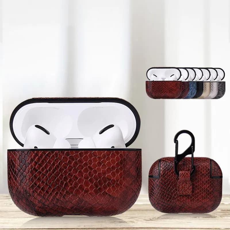 image-Snake Skin Case For Apple AirPods Pro Charging Box Case