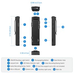 image-Wearable 1080P Body Camera Mini Pocket Video Recorder Motion Detection