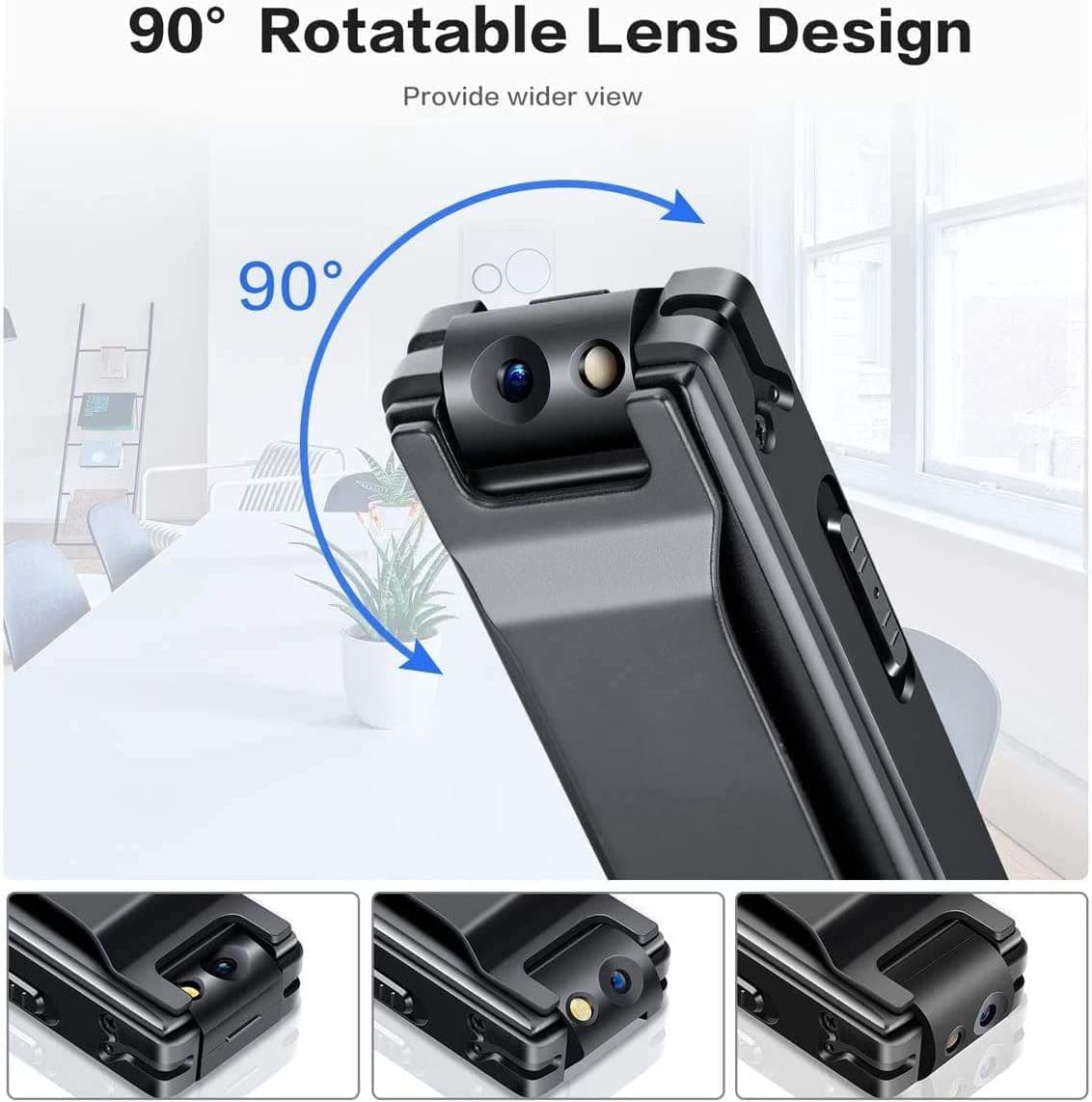 image-Wearable 1080P Body Camera Mini Pocket Video Recorder Motion Detection