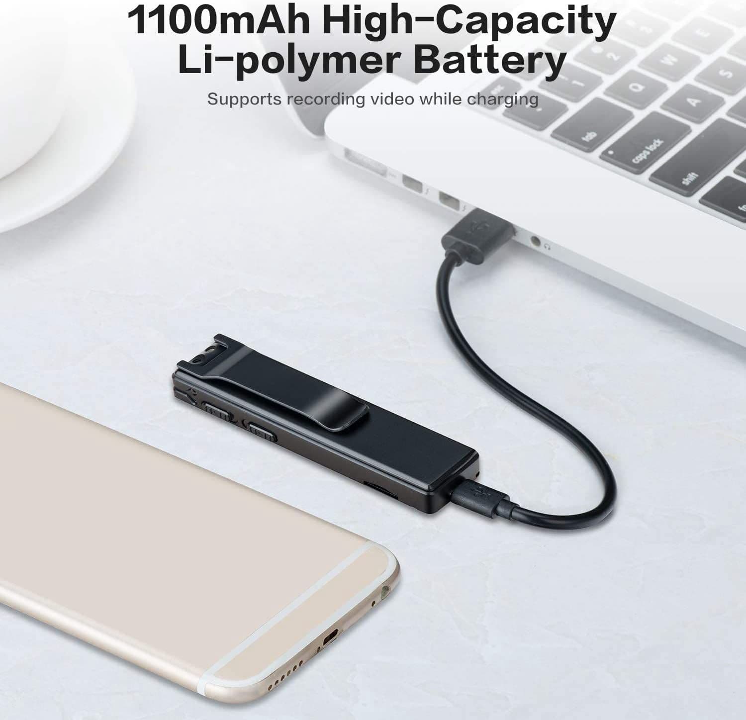 image-Wearable 1080P Body Camera Mini Pocket Video Recorder Motion Detection
