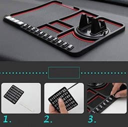 image-Portable Anti-slip Dashboard Car Mat