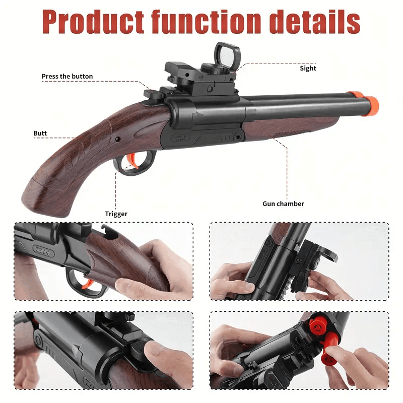 image-Ejection Shells Toy Gun Soft Bullet Toys Gun