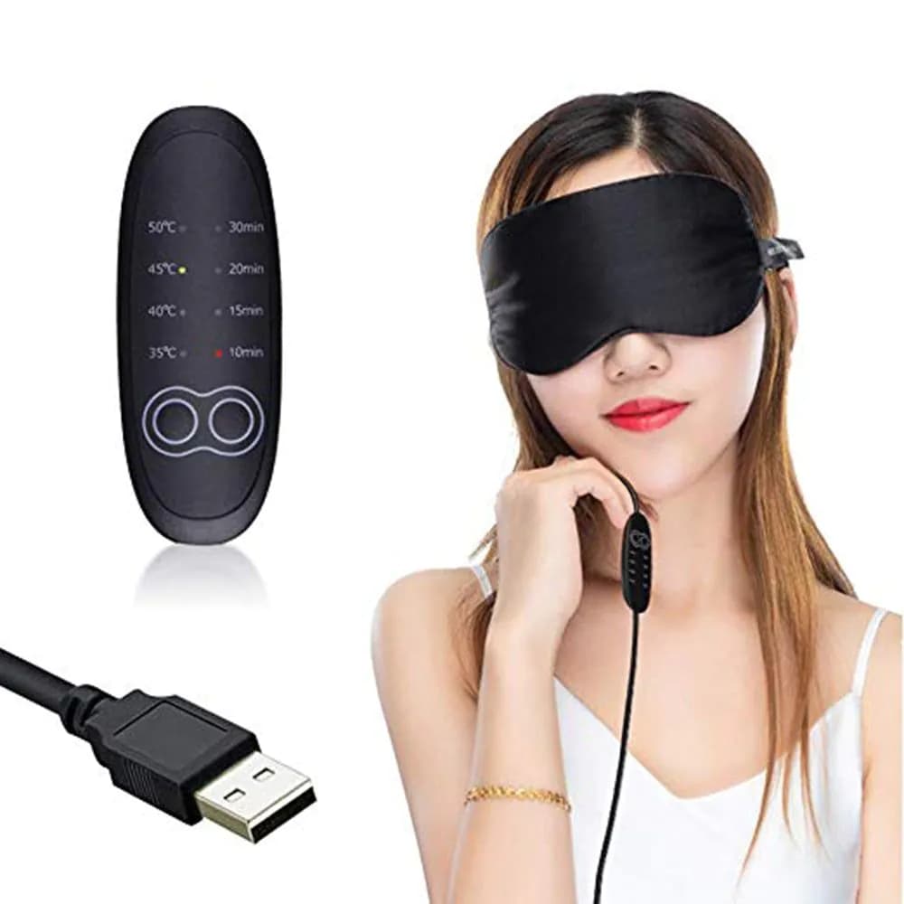 image-USB Steam Sleeping Eye Mask Shading Mask For Sleep Soft Adjustable