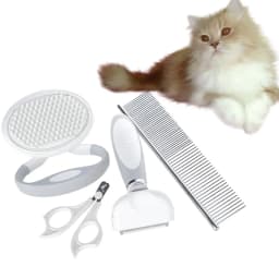 image-Cats Wool Pet Hair Deshedding Brush Set Comb