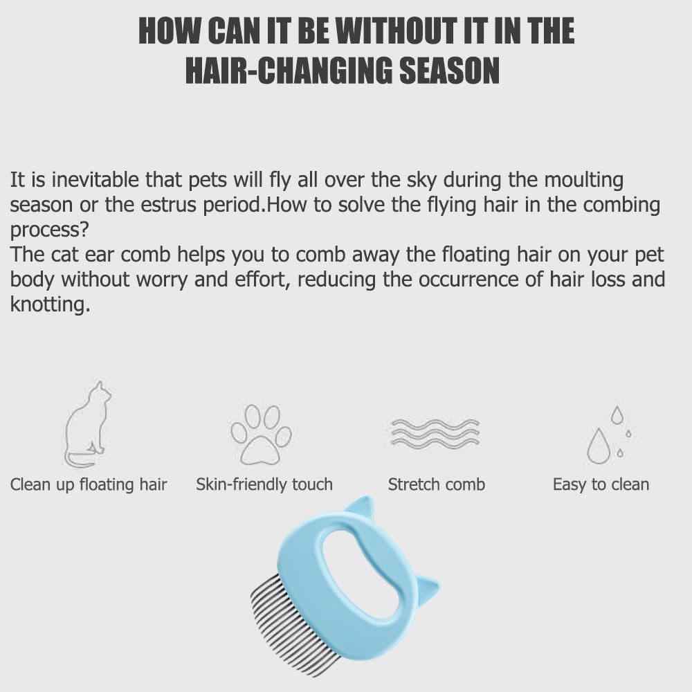 image-Pet Grooming Massage Tool To Remove Loose Hairs Pet Massage Brush