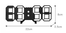 image-3D Remote Control Black LED Electronic Stand Wall Clock