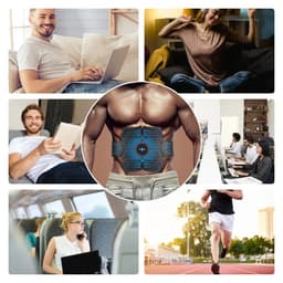 image-Eletric Muscle Stimulator Abdominal Massager Abs Fitness Equipment Fat