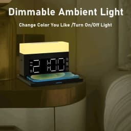 image-Night Light Alarm Clock Wireless Charger For Iphone 13 12 11 XS Pro