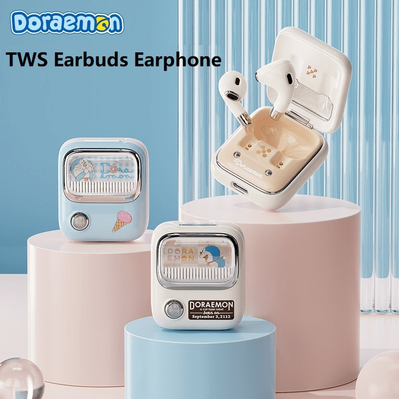 image-Doraemoned TWS Bluetooth Earphones Stereo Wireless 5.0 Bluetooth