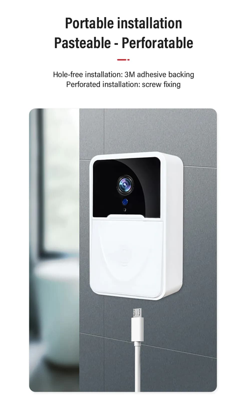 image-Wireless Security WiFi Smart Doorbell Intercom Video Camera Bell Chime