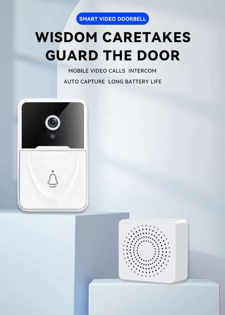 image-Wireless Security WiFi Smart Doorbell Intercom Video Camera Bell Chime