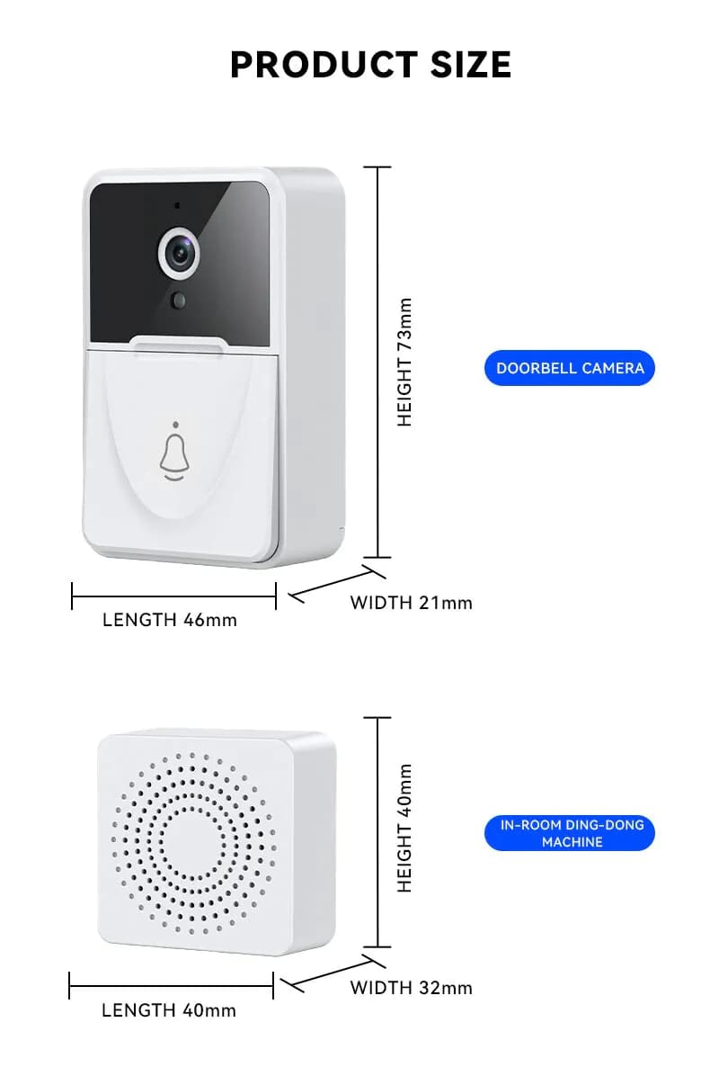 image-Wireless Security WiFi Smart Doorbell Intercom Video Camera Bell Chime