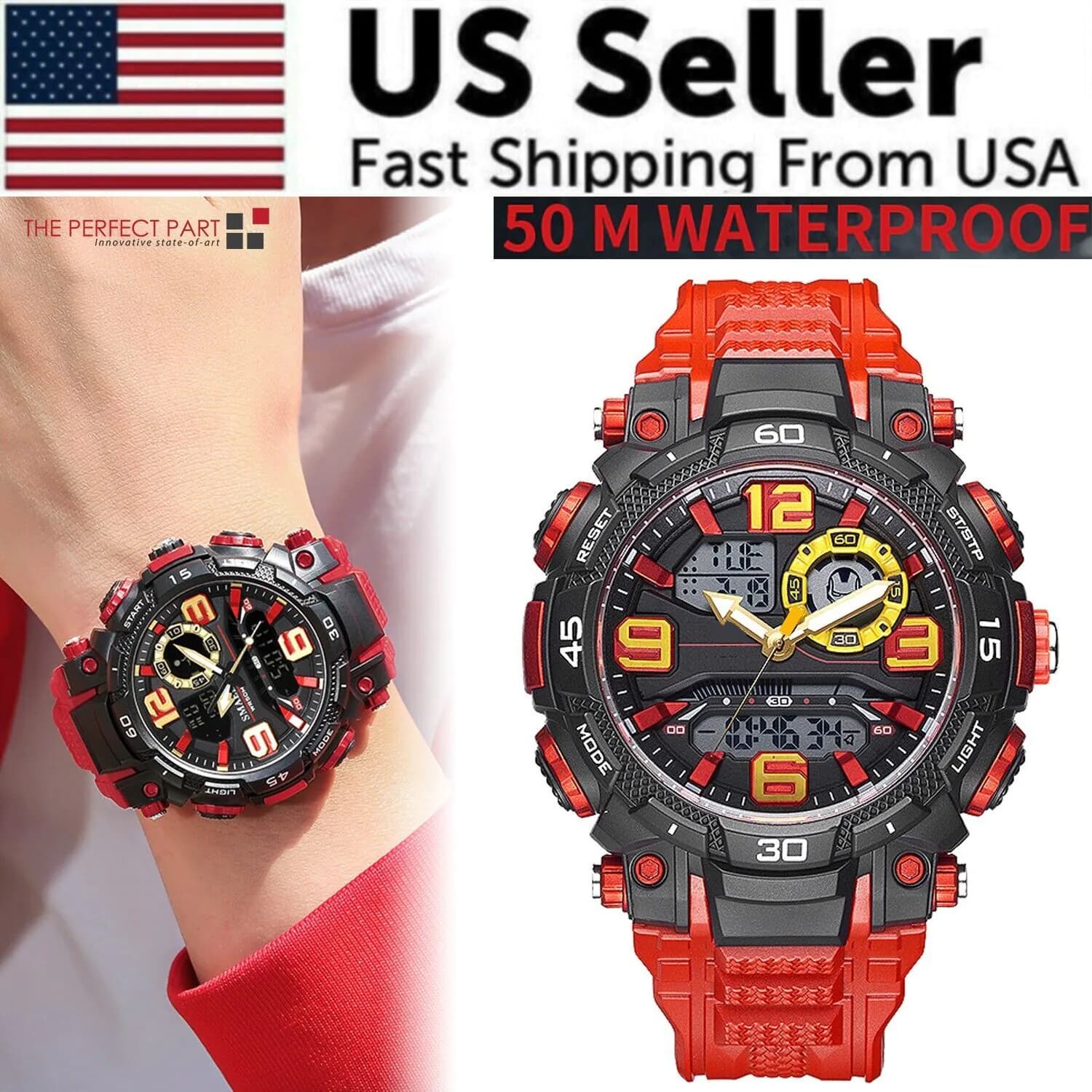 image-Military Men Watch Fashion Sport Outdoor G Wristwatch Male Digital