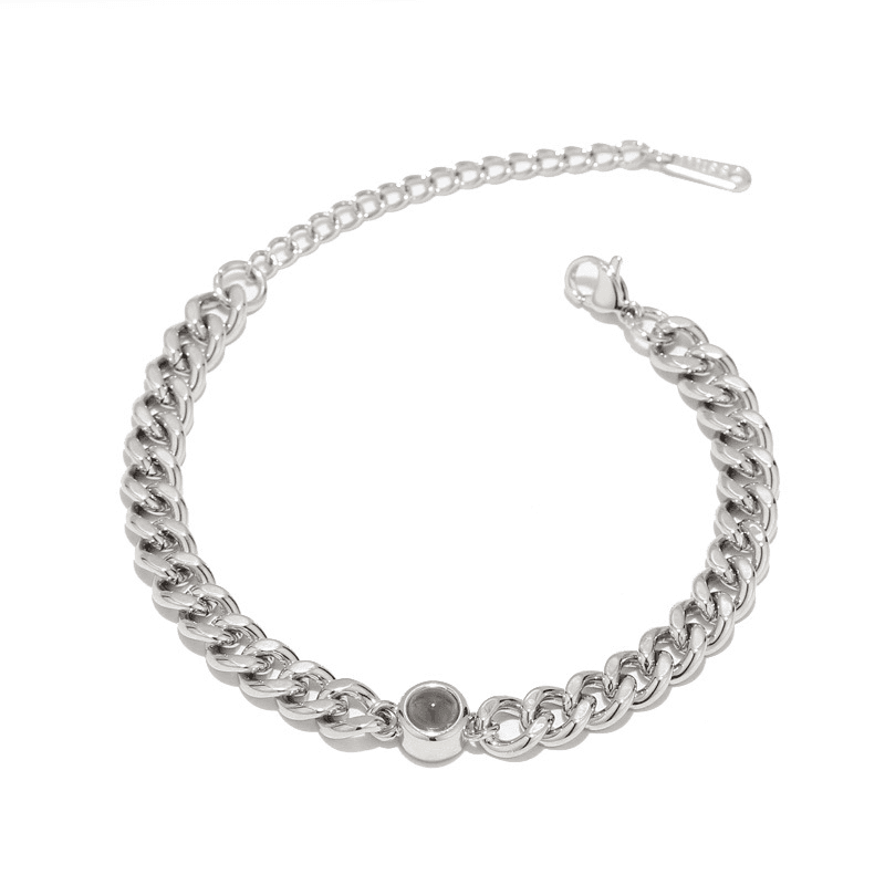 image-Cuban Bracelet Personalized Photo Bracelet Custom Projection Bracelet