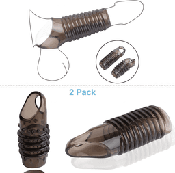 image-2PCS Reusable Cock Ring Glans Penis Enlarger Delayed Ejaculation