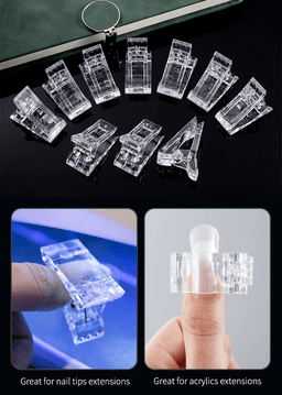 image-10 PCS Nail Tips Clip Quick Building Poly Builder Gel DIY Extension