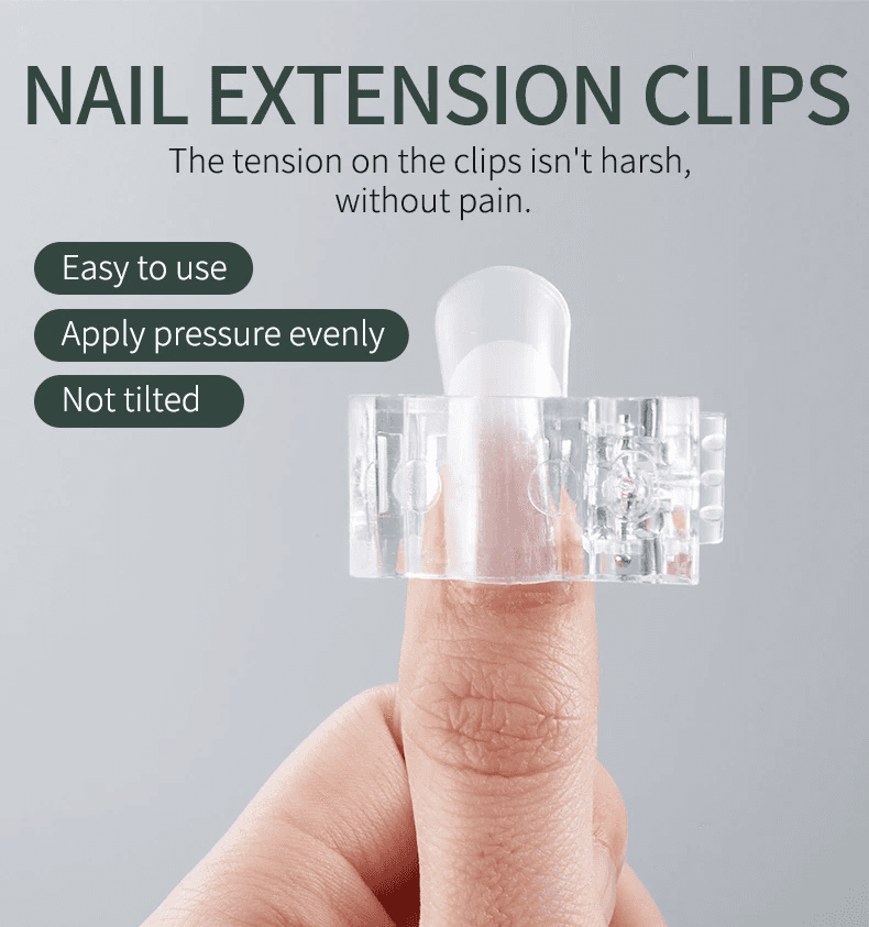 image-10 PCS Nail Tips Clip Quick Building Poly Builder Gel DIY Extension