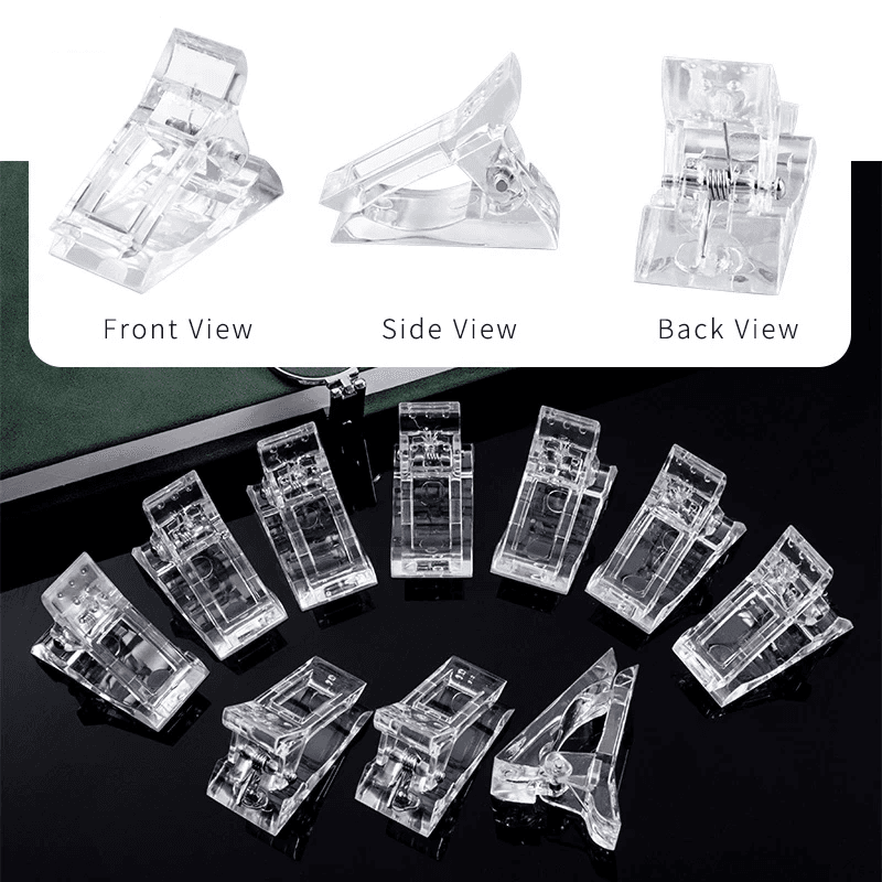 image-10 PCS Nail Tips Clip Quick Building Poly Builder Gel DIY Extension