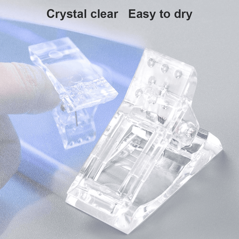 image-10 PCS Nail Tips Clip Quick Building Poly Builder Gel DIY Extension