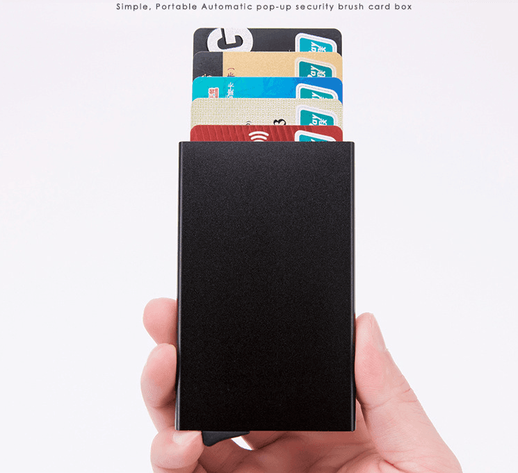 image-Mens RFID Blocking Slim Money Clip Carbon Fiber Wallet ID Credit Card