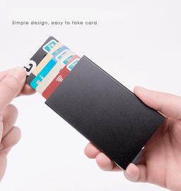 image-Mens RFID Blocking Slim Money Clip Carbon Fiber Wallet ID Credit Card