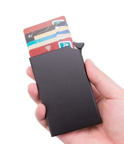 image-Mens RFID Blocking Slim Money Clip Carbon Fiber Wallet ID Credit Card