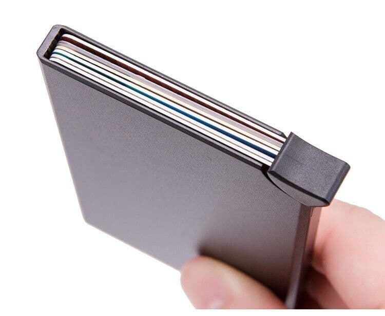 image-Mens RFID Blocking Slim Money Clip Carbon Fiber Wallet ID Credit Card