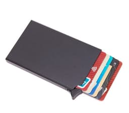 image-Mens RFID Blocking Slim Money Clip Carbon Fiber Wallet ID Credit Card