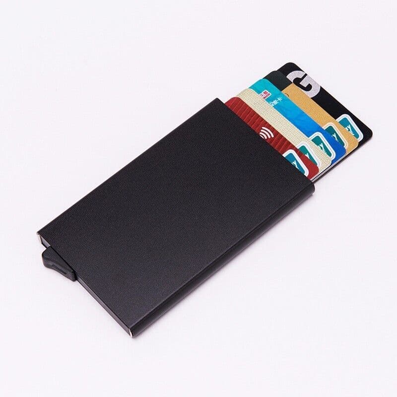 image-Mens RFID Blocking Slim Money Clip Carbon Fiber Wallet ID Credit Card