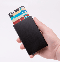 image-Mens RFID Blocking Slim Money Clip Carbon Fiber Wallet ID Credit Card