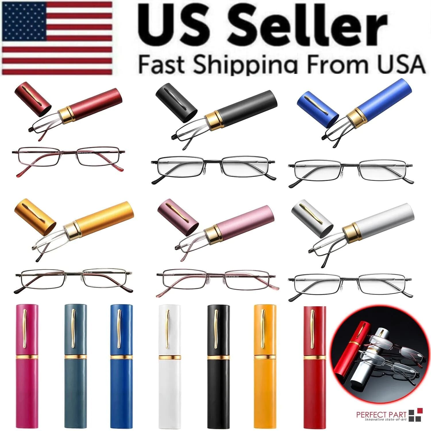 image-Classic HD Spring Compact Reading Glasses Readers Travel Slim Design