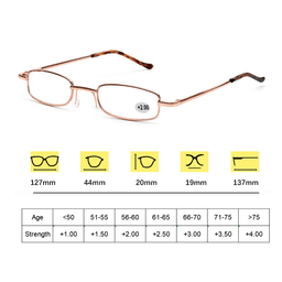 image-Classic HD Spring Compact Reading Glasses Readers Travel Slim Design