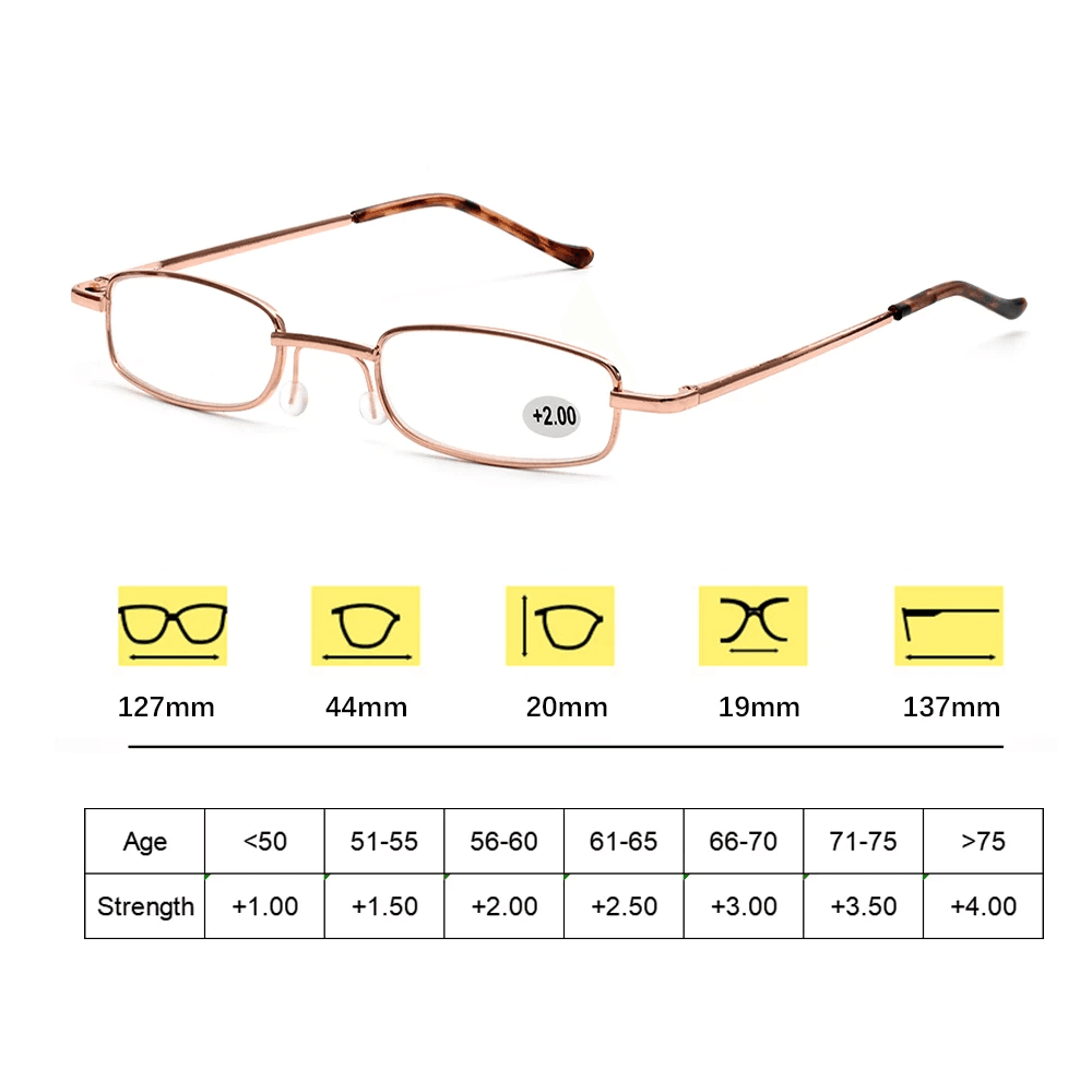 image-Classic HD Spring Compact Reading Glasses Readers Travel Slim Design