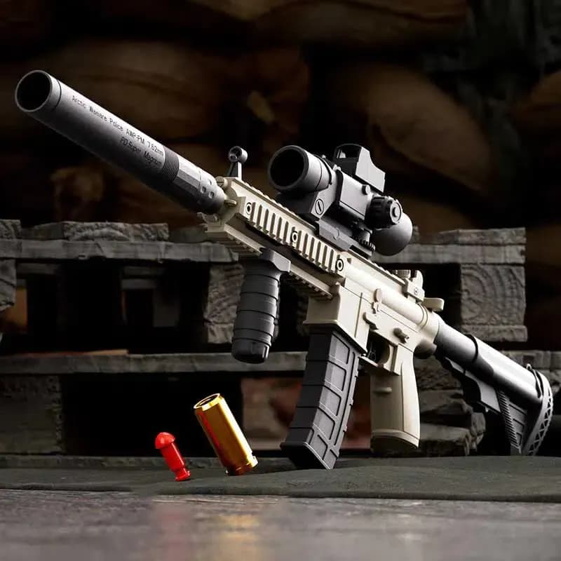 image-M416 Semi-Auto Soft Bullet Shell Ejection Toy Gun