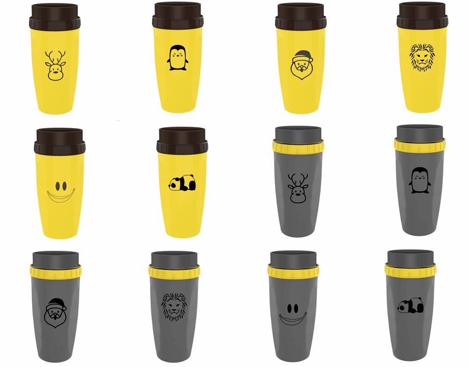 image-Creative Twist Cup Neolid No Cover Portable Hand Straw Cup