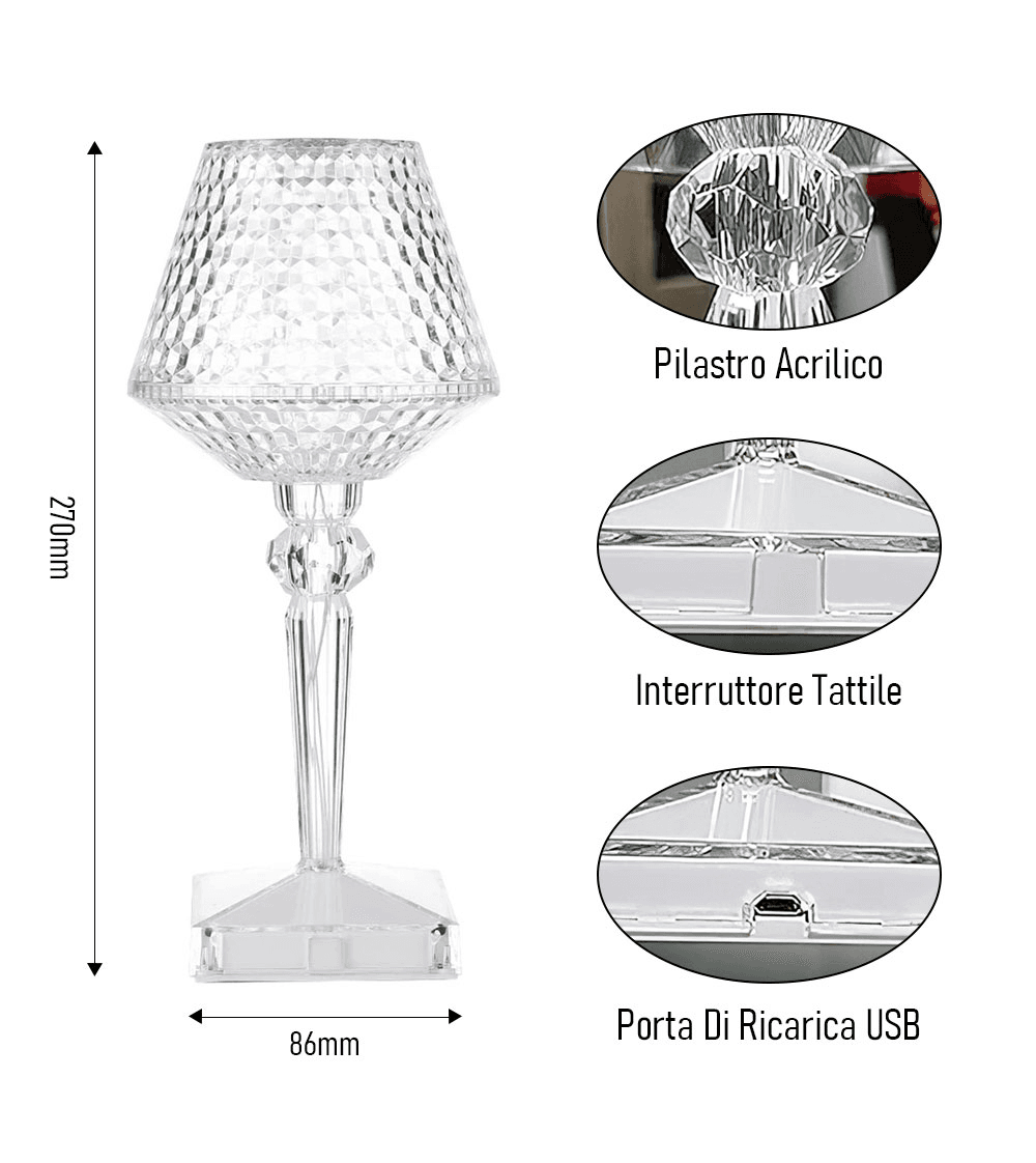 image-Romantic Diamond Crystal Lamp for Home Restaurant Bar