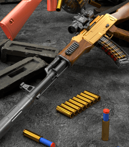 image-Electric Toy Gun AK47 EVA Soft Bullet Toy Gun