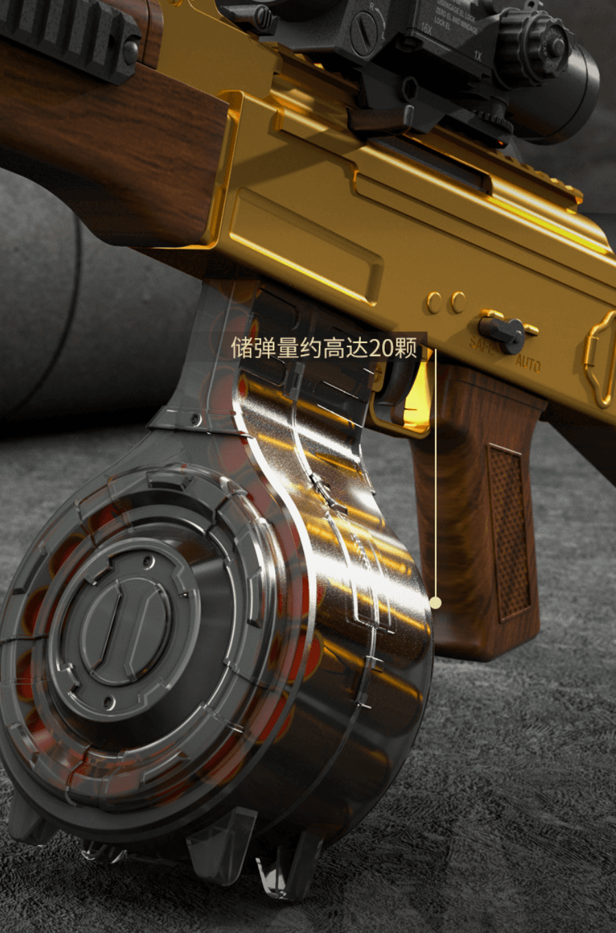 image-Electric Toy Gun AK47 EVA Soft Bullet Toy Gun