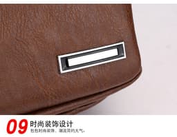 image-Wholesale USB men's chest bag portable rechargeable casual oblique bag outdoor sports pu chest bag one generation