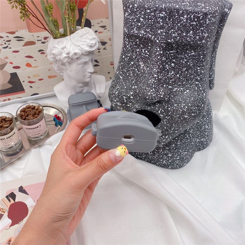 image-Stone Statue Stereo Silicone Bluetooth Headset Shell