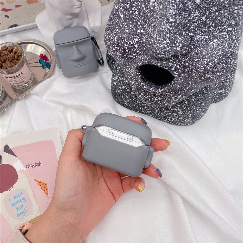 image-Stone Statue Stereo Silicone Bluetooth Headset Shell