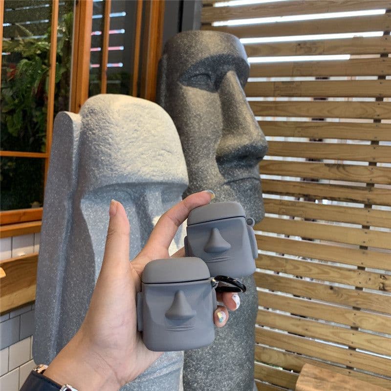 image-Stone Statue Stereo Silicone Bluetooth Headset Shell