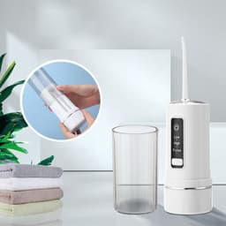 image-Electric Oral Irrigator Foldable Dental Water Jet Flosser USB 3 Mode
