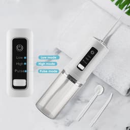 image-Electric Oral Irrigator Foldable Dental Water Jet Flosser USB 3 Mode