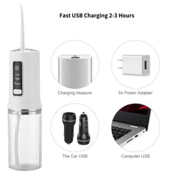 image-Electric Oral Irrigator Foldable Dental Water Jet Flosser USB 3 Mode