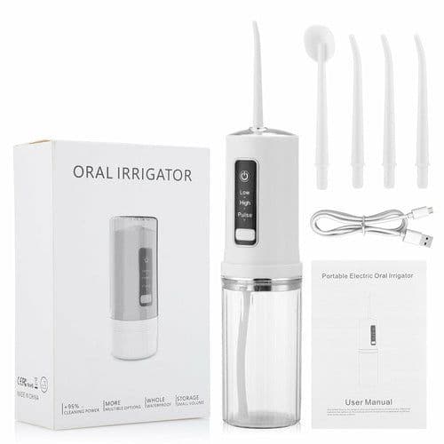 image-Electric Oral Irrigator Foldable Dental Water Jet Flosser USB 3 Mode