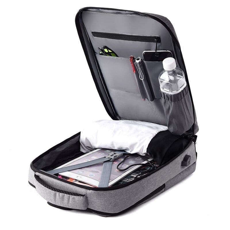 image-Business Man Backpack Waterproof Oxford Cloth Bag Multifunctional USB